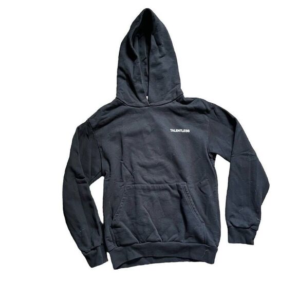Talentless Activewear Hoodie Women's Unisex Small Black Lightweight Cotton Long - Picture 1 of 6